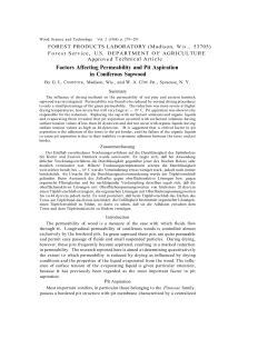 Factors Affecting Permeability and Pit Aspiration in