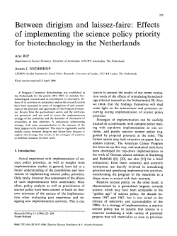 Between dirigism and laissez-faire: Effects of implementing the