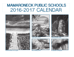 2016-2017 calendar - Mamaroneck Schools