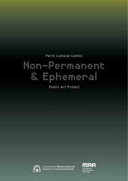 Perth Cultural Centre Non-Permanent and Ephemeral Public Art