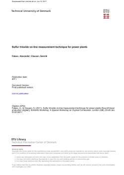 Sulfur trioxide on-line measurement technique for power