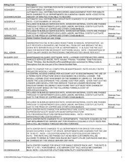 Monthly Rates - University of Cincinnati