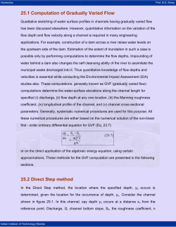 Computation of Gradually Varied Flow
