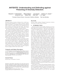 ANTIDOTE: Understanding and Defending against Poisoning of