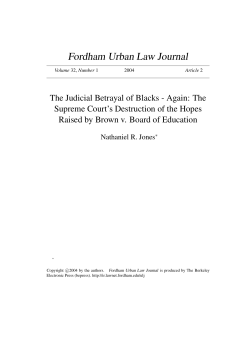Fordham Urban Law Journal