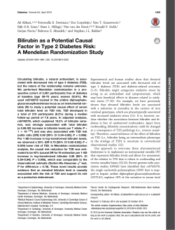 Bilirubin as a Potential Causal Factor in Type 2 Diabetes Risk: A