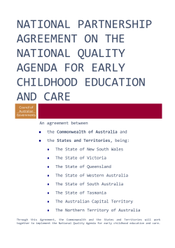 National Partnership Agreement on the National Quality