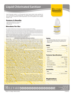 Liquid Chlorinated Sanitizer