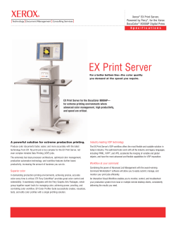 Specifications - Xerox EX Print Server, powered by Fiery, for