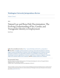 Natural Law and Bona Fide Discrimination