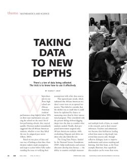 taking data to new depths - School Turnaround Learning Community