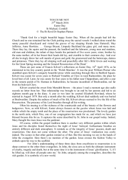 27th Easter Day - Touch Me Not - The Rt Revd Dr Stephen Platten