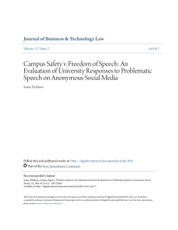 Campus Safety v. Freedom of Speech