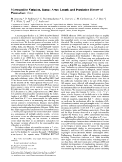 Microsatellite Variation, Repeat Array Length