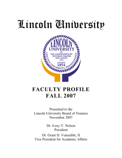 Faculty Profile 2007