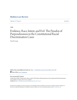 Evidence, Race, Intent, and Evil - Scholarly Commons at Hofstra Law
