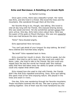 Echo and Narcissus: A Retelling of a Greek Myth