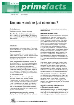 Noxious weeds or just obnoxious?