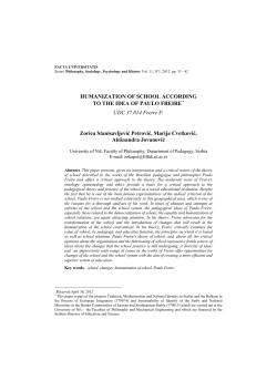 Humanization of School According to the Idea