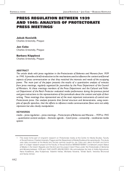 PRESS REGULATION BETWEEN 1939 AND 1945