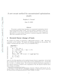 A new secant method for unconstrained optimization