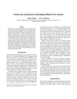 Social Cues and Interest in Reading Political News Stories