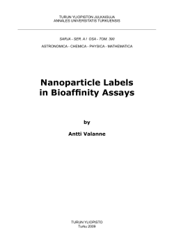 Nanoparticle Labels in Bioaffinity Assays