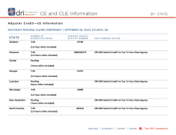 CLE Information grid