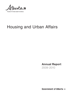 2009-10 AR - Alberta Housing and Urban Affairs