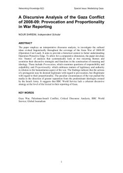 A Discursive Analysis of the Gaza Conflict of 2008-09