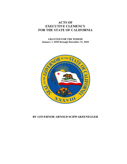 acts of executive clemency for the state of california