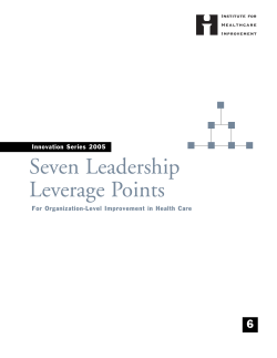 Seven Leadership Leverage Points