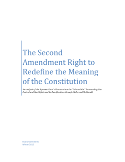 The Second Amendment Right to Redefine the Meaning