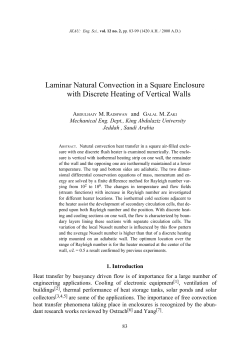 Laminar Natural Convection in a Square Enclosure with Discrete