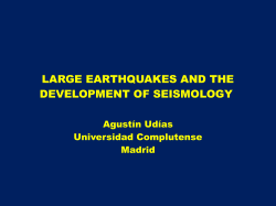 large earthquakes and the development of seismology