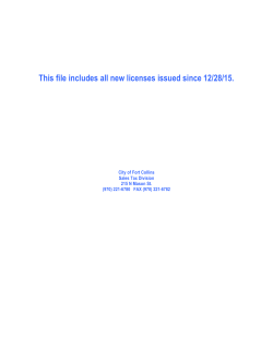 This file includes all new licenses issued since