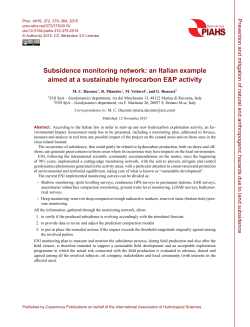 Subsidence monitoring network: an Italian example aimed