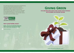 The Solid Waste Reduction Department of Mecklenburg