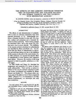 the effecis of the carbonic anhydrase inhibitor "6063" on