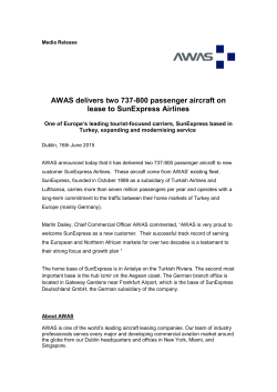 awas delivers two 737-800 passenger aircraft on lease to