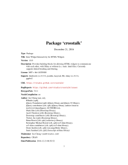 Package `crosstalk`