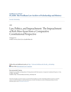 Law, Politics, and Impeachment: The
