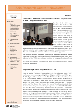 High-ranking Chinese delegation visited CBS Green Asia