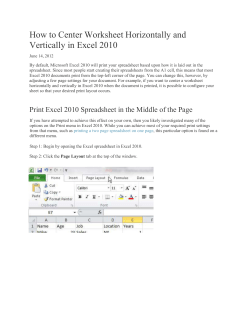 How to Center Worksheet Horizontally and Vertically