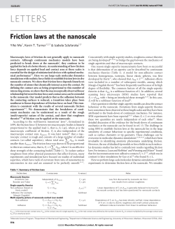 Friction laws at the nanoscale