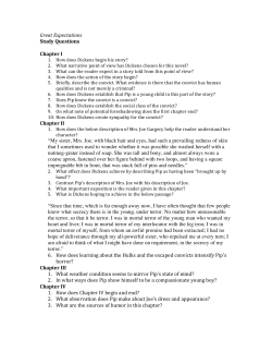 Great Expectations Study Questions Chapter I Chapter II &ldquo;My sister