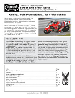 Street and Track Suits