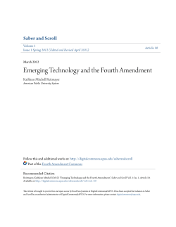 Emerging Technology and the Fourth Amendment