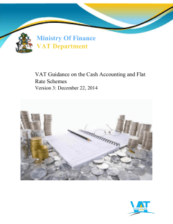 Cash Accounting Scheme and Flat Rate Scheme