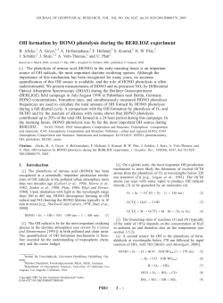 OH formation by HONO photolysis during the BERLIOZ experiment